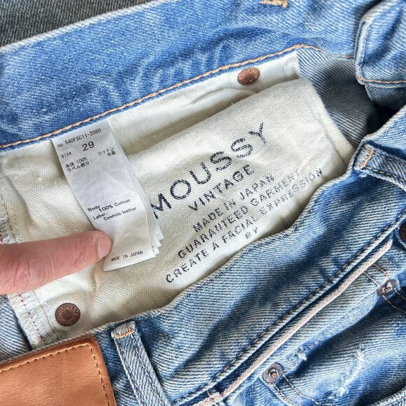 Moussy Vintage Sienna Straight Jeans Light Wash Premium Japanese Denim Sz 29 - Picture 8 of 11